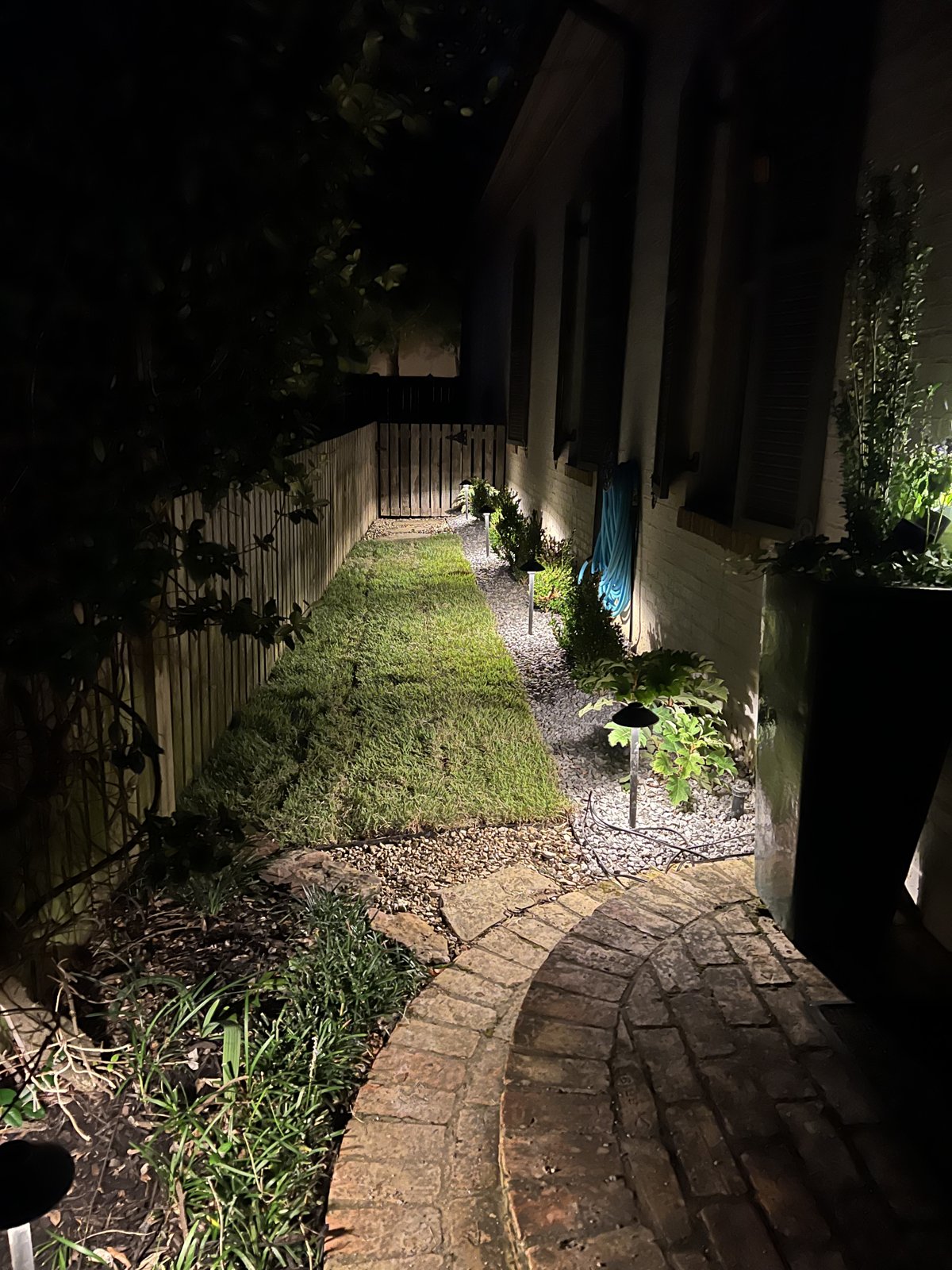 Illuminated garden walkway