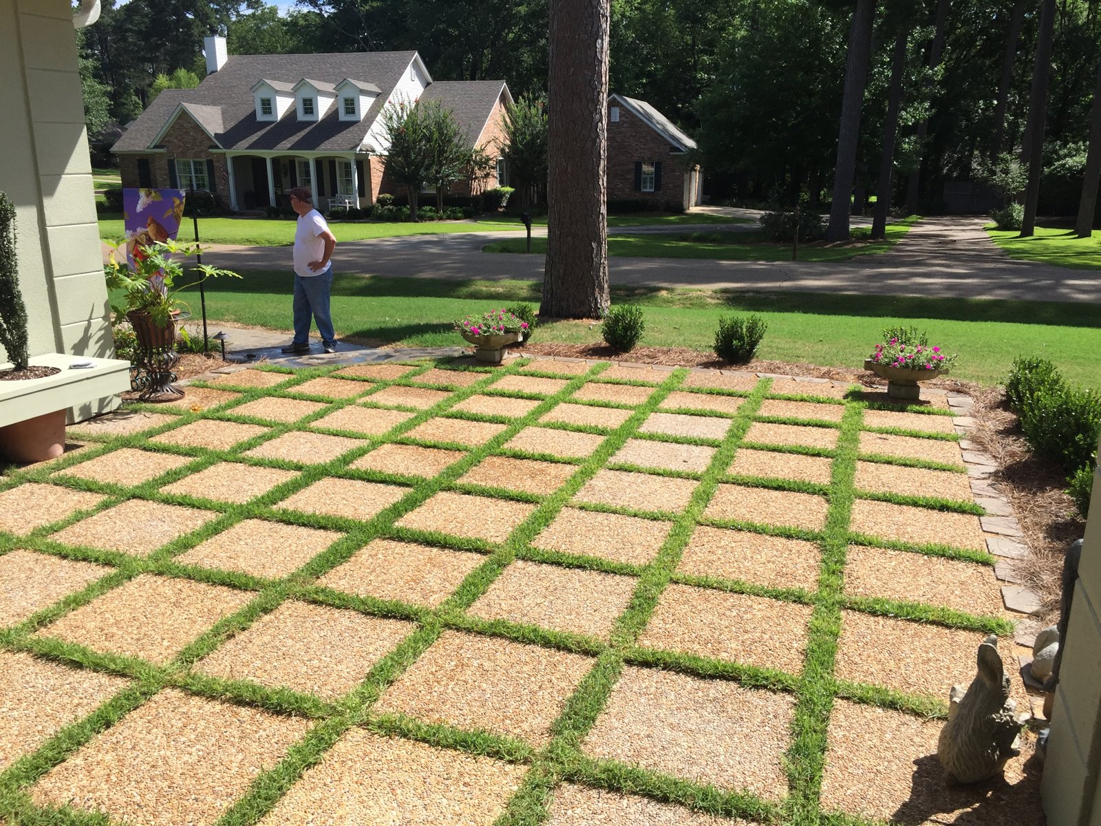 Finished patio and refreshed planting beds